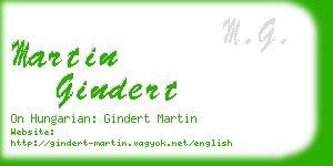 martin gindert business card